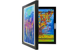 Cadru artistic de deschidere pentru fotografii – desene A4 - negru