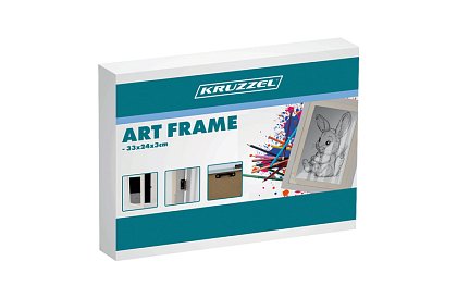 Cadru artistic de deschidere pentru fotografii – desene A4 - alb