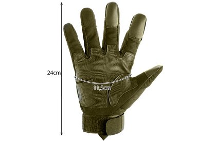 Mănuși tactice de contact - mărimea XL - khaki