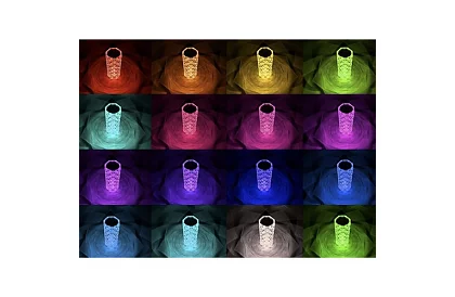 Lampa de birou RGB cu touch LED – Lampa din cristal Diamond
