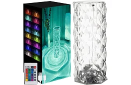 Lampa de birou RGB cu touch LED – Lampa din cristal Diamond