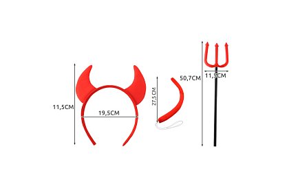 Costum - accesorii de diavol - set de 4 piese