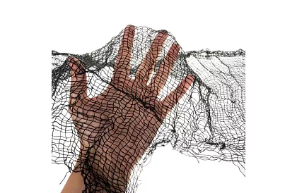 Pânza mare artificială pentru Halloween – 198x76 cm - neagră