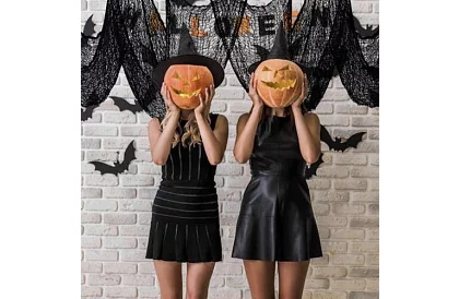 Pânza mare artificială pentru Halloween – 198x76 cm - neagră