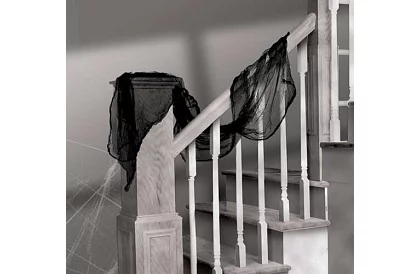 Pânza mare artificială pentru Halloween – 198x76 cm - neagră