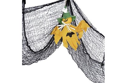 Pânza mare artificială pentru Halloween – 198x76 cm - neagră