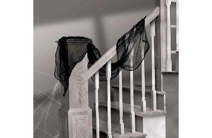 Pânza mare artificială pentru Halloween – 198x76 cm - neagră