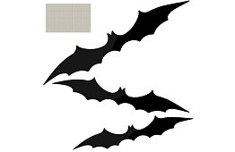 Set de 3 lilieci artificiali pentru Halloween – 47, 37 și 31 cm