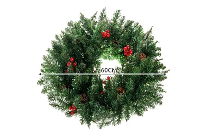 Coroana decorativă de Crăciun - 60cm