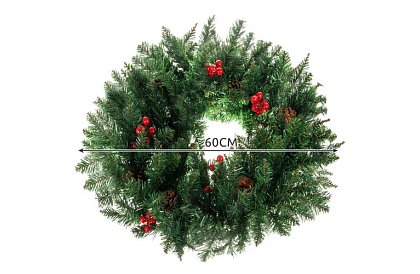 Coroana decorativă de Crăciun - 60cm