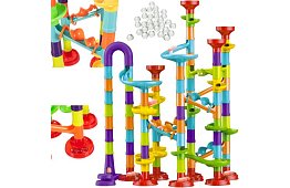 Pista creativă cu bile 113 elemente + 30 bile