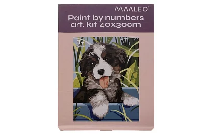 Pictură după numere - câine - 40x30 cm