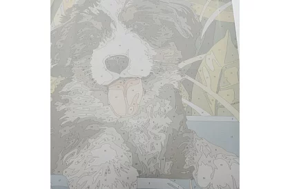 Pictură după numere - câine - 40x30 cm