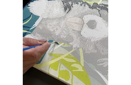 Pictură după numere - câine - 40x30 cm