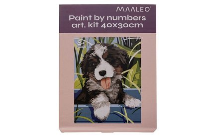 Pictură după numere - câine - 40x30 cm
