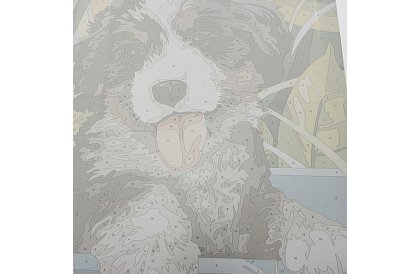 Pictură după numere - câine - 40x30 cm