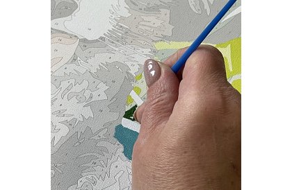 Pictură după numere - câine - 40x30 cm