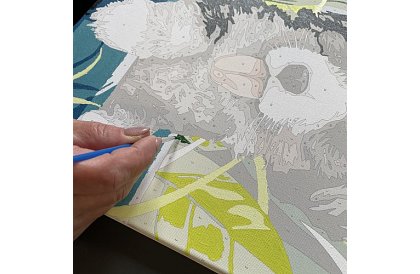 Pictură după numere - câine - 40x30 cm