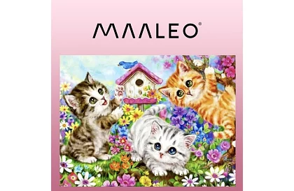 Pictură după numere - pisici - 40x50 cm