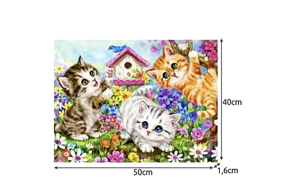 Pictură după numere - pisici - 40x50 cm