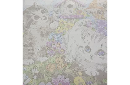Pictură după numere - pisici - 40x50 cm
