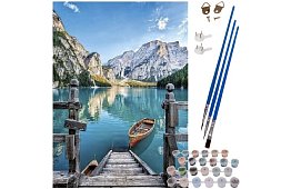 Pictură după numere - peisaj montan - 40x50 cm