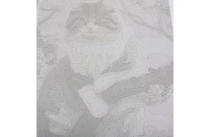 Pictură după numere - pisică - 40x50 cm