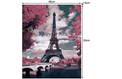 Pictură după numere - Turnul Eiffel - 40x50 cm