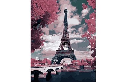 Pictură după numere - Turnul Eiffel - 40x50 cm