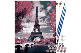 Pictură după numere - Turnul Eiffel - 40x50 cm