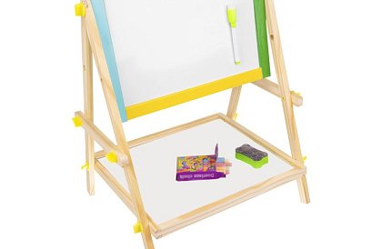 Tablă de lemn dublă pentru copii