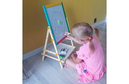 Tablă de lemn dublă pentru copii