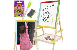 Tablă de lemn dublă pentru copii