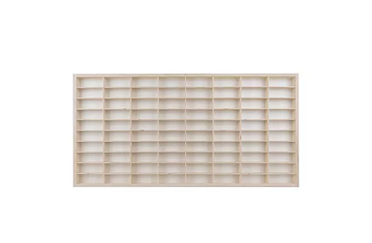 Raft din lemn – organizator pentru mașinuțe – 80 de compartimente