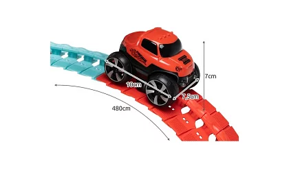 Pista de mașini flexibilă de 4,8 metri + mașină