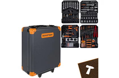 Set de unelte în cutie de aluminiu - 1000 de bucăți în set