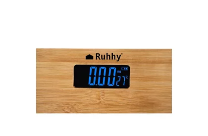 Cântar personal LCD din bambus – până la 180 kg