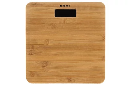 Cântar personal LCD din bambus – până la 180 kg