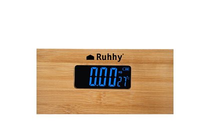 Cântar personal LCD din bambus – până la 180 kg