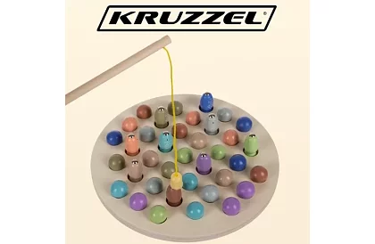 Joc de magnetic din lemn - prinderea peștilor