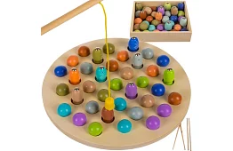 Joc de magnetic din lemn - prinderea peștilor