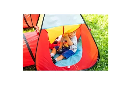 Stan cu tunel - tobogan 3 în 1