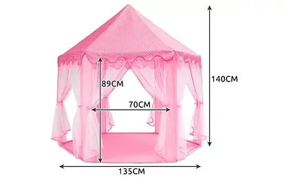 Cort de copii roz – palat 135 x 135 x 140 cm