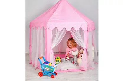 Cort de copii roz – palat 135 x 135 x 140 cm