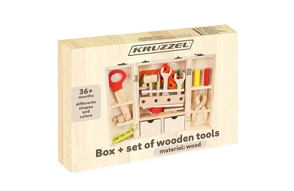 Unelte din lemn – set pentru copii