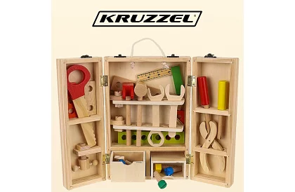 Unelte din lemn – set pentru copii