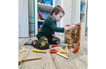 Unelte din lemn – set pentru copii