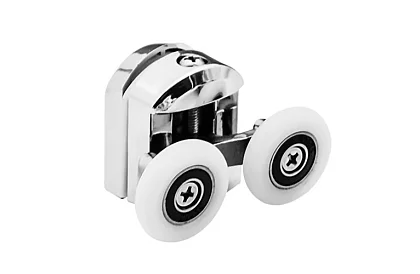 Roți pentru ușile glisante ale cabinelor de duș – 8 buc - Crom