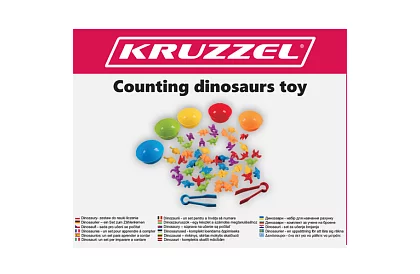 Set de dinozauri pentru învățarea culorilor și numărat.