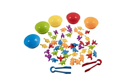 Set de dinozauri pentru învățarea culorilor și numărat.